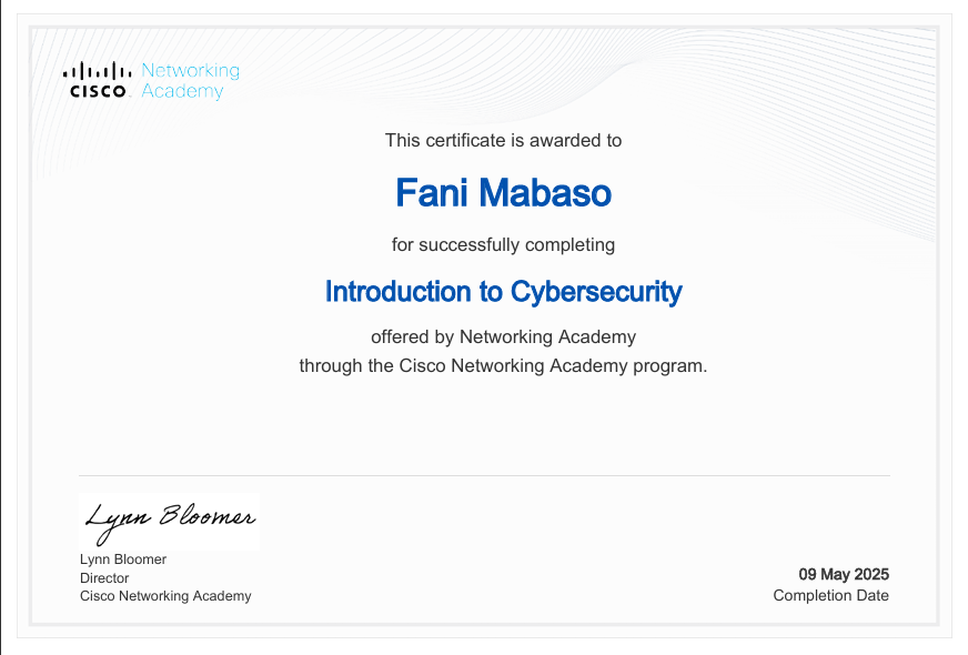 Introduction to Cybersecurity